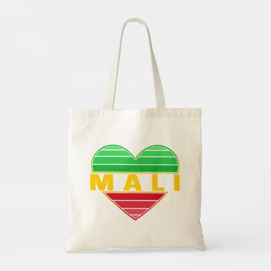 Ik hou van Mali, Malinees hart Tote Bag (Achterkant)