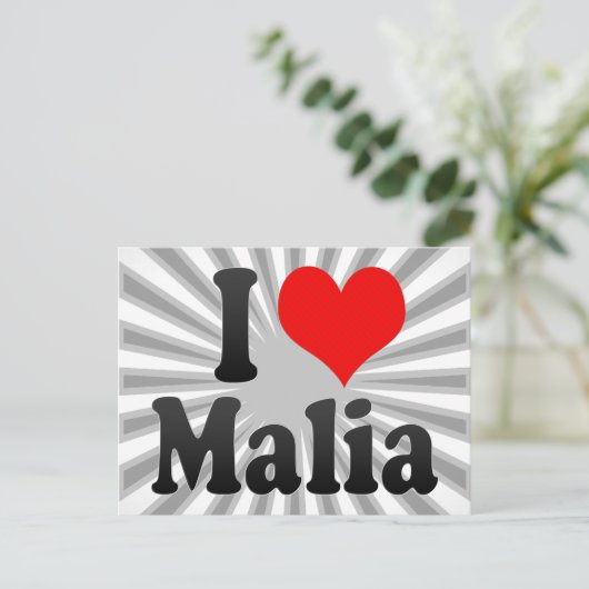 Ik hou van Malia Briefkaart (Staand voorkant)