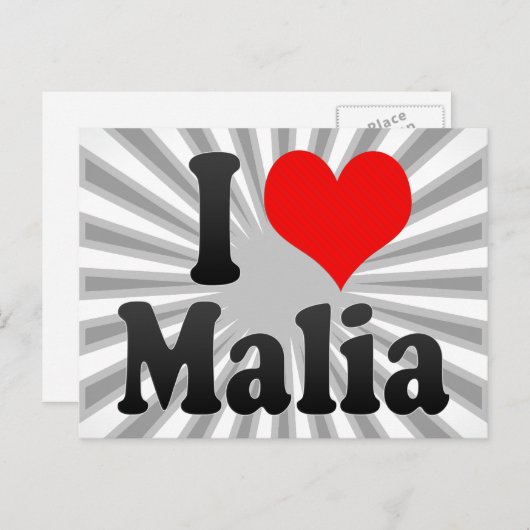 Ik hou van Malia Briefkaart (Voorkant / Achterkant)