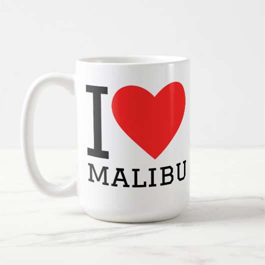Ik hou van Malibu Koffiemok (Links)