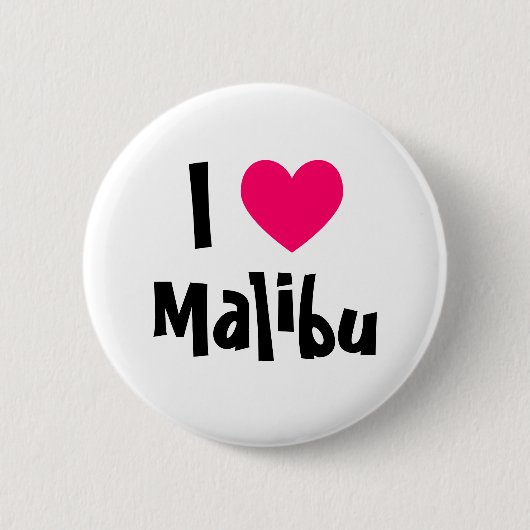 Ik hou van Malibu Ronde Button 5,7 Cm (Voorkant)