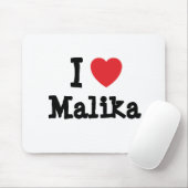Ik hou van Malika hart T-Shirt Muismat (Met muis)