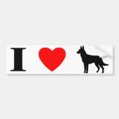 Ik hou van Malinois Bumpersticker (Voorkant)