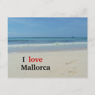 Ik hou van Mallorca Beach Briefkaart