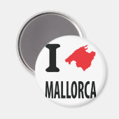 Ik hou van Mallorca contour icoon Magneet (Voorkant / Achterkant)