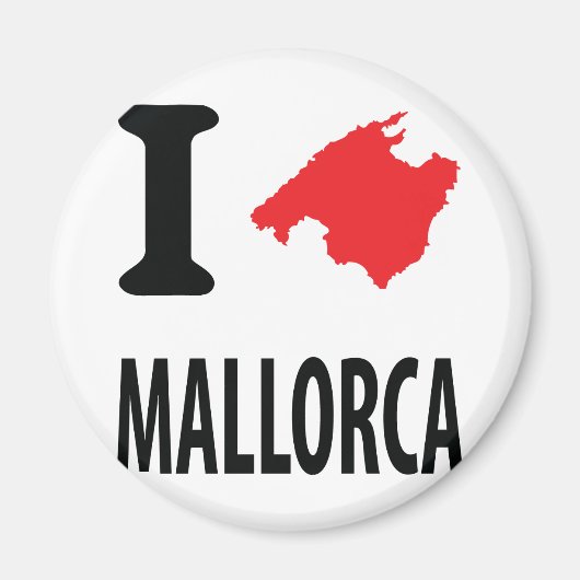 Ik hou van Mallorca contour icoon Magneet (Voorkant)