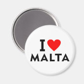 Ik hou van Malta als hartslagtoerisme Magneet (Voorkant / Achterkant)