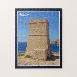 Ik hou van Malta Għajn Tuffieħa Watchtower Golden Legpuzzel