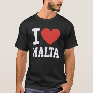 Ik hou van Malta Hart Souvenir Liefhebbers Trots R T-shirt