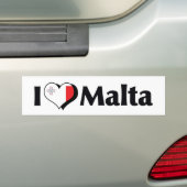 Ik hou van Malta Vlag Bumpersticker (Op auto)