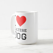 Ik hou van Maltese hond  Koffiemok (Voorkant links)