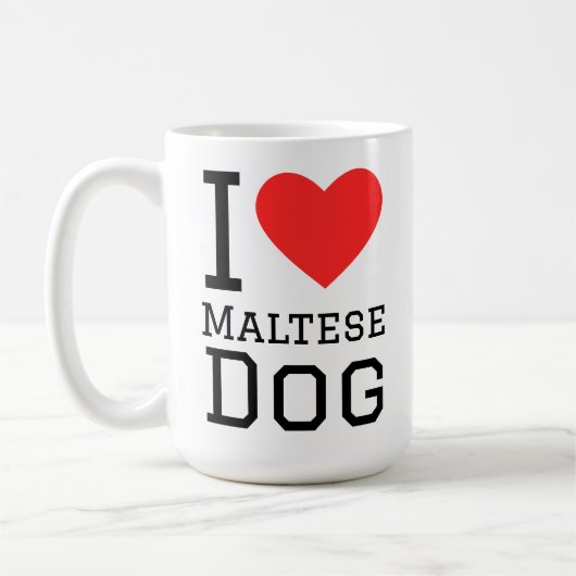 Ik hou van Maltese hond  Koffiemok (Links)