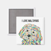 Ik hou van Maltipoos Magnet (Voorkant / Achterkant)