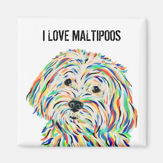Ik hou van Maltipoos Magnet (Voorkant)