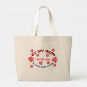 ik hou van mam canvas tas voor winkelen (Achterkant)