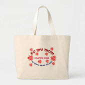 ik hou van mam canvas tas voor winkelen (Voorkant)