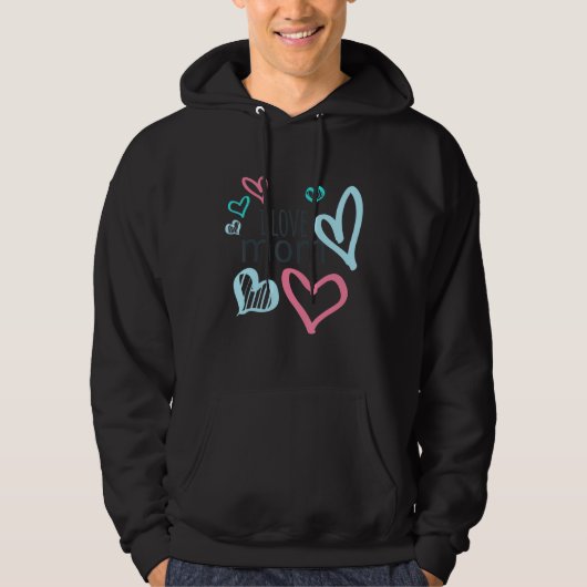 Ik hou van mam Essential Heart Hoodie (Voorkant)