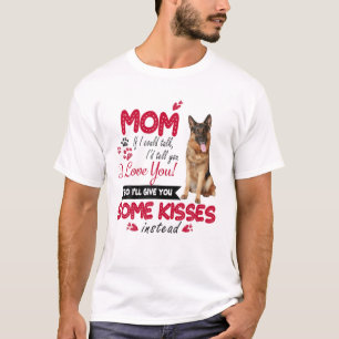 Ik hou van mam German Shepherd Dog Mam Paw Moederd T-shirt