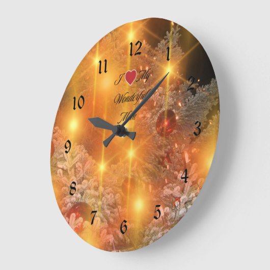 Ik hou van mam, gouden kerst, grote klok (Hoek)