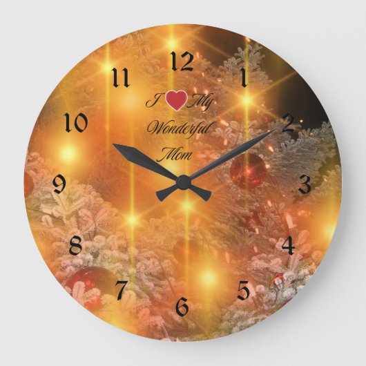 Ik hou van mam, gouden kerst, grote klok (Voorkant)