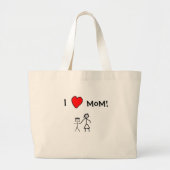Ik hou van mam! grote tote bag (Voorkant)