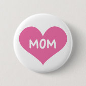 Ik hou van mam Pink Badge Pin Button (Voorkant)