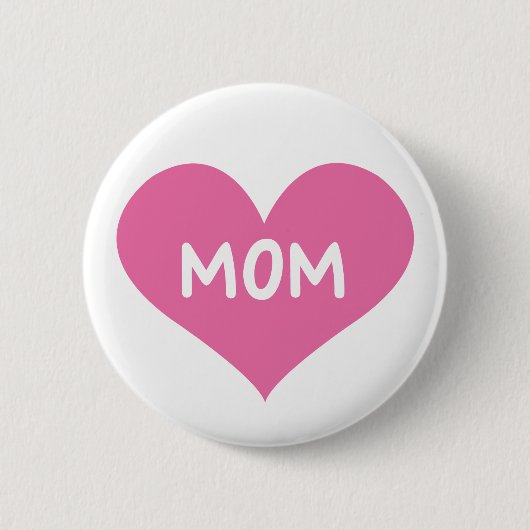 Ik hou van mam Pink Badge Pin Button (Voorkant)