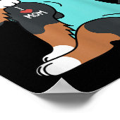 Ik hou van mam Tattoo Bernese Mountain Dog Funny M Poster (Hoek)