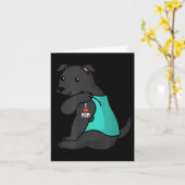 Ik hou van mam Tattoo Black Dog Kaart (Gele Bloem)