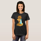 Ik hou van mam Tattoo Chow Chow Mam Dog Women T-shirt (Voorkant volledig)
