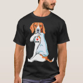Ik hou van mam Tattoo die Walker Coonhound Mam Dog T-shirt (Voorkant)