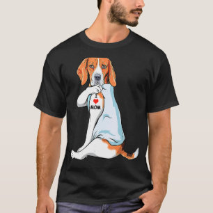 Ik hou van mam Tattoo die Walker Coonhound Mam Dog T-shirt