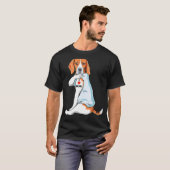 Ik hou van mam Tattoo die Walker Coonhound Mam Dog T-shirt (Voorkant volledig)