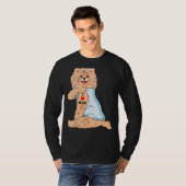 Ik hou van mam Tattoo Duitse Spitz mam Dog moeder' T-shirt (Voorkant volledig)