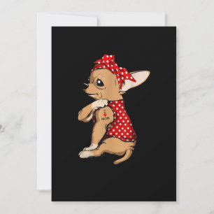 Ik hou van mam Tattoo Funny Chihuahua Dog die een  Aankondiging