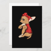 Ik hou van mam Tattoo Funny Chihuahua Dog die een  Aankondiging (Voorkant / Achterkant)