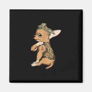 Ik hou van mam Tattoo Funny Chihuahua Dog met Band Magneet