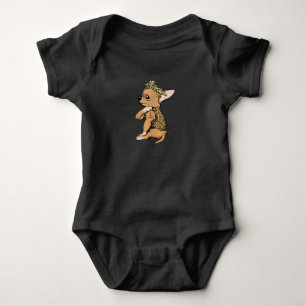 Ik hou van mam Tattoo Funny Chihuahua Dog met Band Romper
