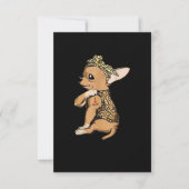 Ik hou van mam Tattoo Funny Chihuahua Dog met Band RSVP Kaartje (Voorkant)