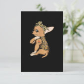 Ik hou van mam Tattoo Funny Chihuahua Dog met Band RSVP Kaartje (Staand voorkant)