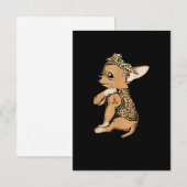 Ik hou van mam Tattoo Funny Chihuahua Dog met Band RSVP Kaartje (Voorkant / Achterkant)
