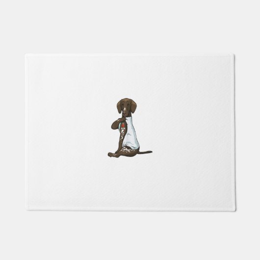 Ik hou van mam Tattoo German Shorthaired Pointer M Deurmat (Voorkant)