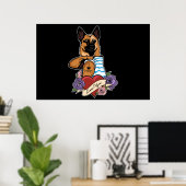Ik hou van mam Tattoo... ik ben herder. Poster (Thuiskantoor)