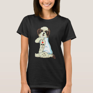 Ik hou van mam Tattoo Lhasa Apso mama Dog Women T-shirt