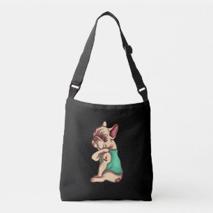 Ik hou van mam Tattoo Lover Funny French Bulldog G Crossbody Tas