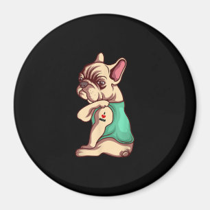 Ik hou van mam Tattoo Lover Funny French Bulldog G Magneet