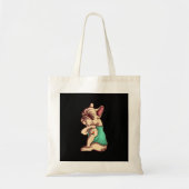 Ik hou van mam Tattoo Lover Funny French Bulldog G Tote Bag (Voorkant)