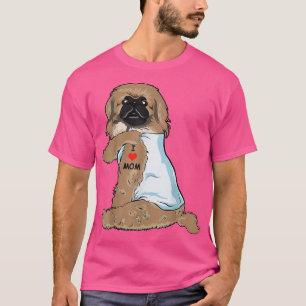 Ik hou van mam Tattoo Pekingese mam Hondenliefhebb T-shirt