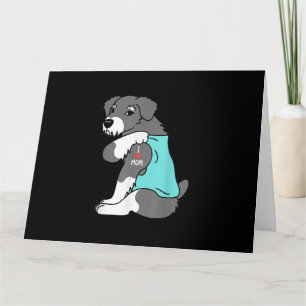 Ik hou van mam tattoo schnauzer grappenmahondje kaart
