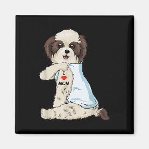 Ik hou van mam Tattoo Shih Tzu Mam Hondenliefhebbe Magneet